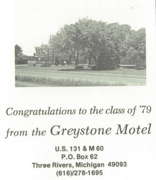 Greystone Motel - 1979 Yearbook Ad